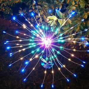 Set di 4 Luci Solari a Forma di Fuochi d'Artificio con 480 LED, Lampade Decorative per Giardino e Sentieri - Product Image 3