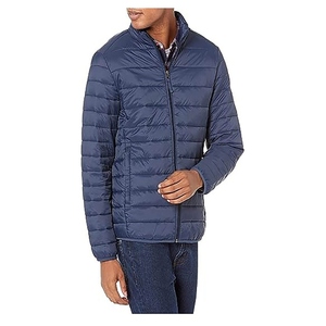 new design high quality winter season breathable light <b>weight</b> fabric filled with fiber down puffer jacket for men Outdoor Jacket - Product Image 4