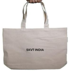 Sac fourre-tout en toile de coton bio réutilisable, écologique, imprimé avec logo personnalisé, faible MOQ, pour courses et épicerie - Product Image 1