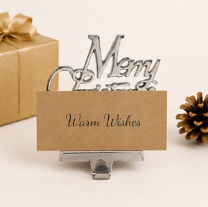 Gancho para Calcetines Navideños de Aluminio Pulido con Escritura 'Merry Christmas', Resistente a la Corrosión, para Decoración Navideña del Hogar, Venta al Por Mayor - Product Image 2