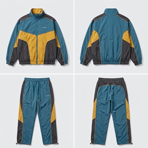 Conjunto Deportivo Cortavientos Color Block OEM de 3 Piezas: Chaqueta, Chaleco y Pantalones con Logotipo Personalizado - Product Image 4