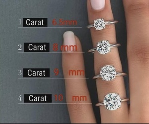 Bague solitaire unisexe en moissanite ronde 3 carats, en argent 925, bijoux pour anniversaire, mariage, fête, pour partenaires - Product Image 4