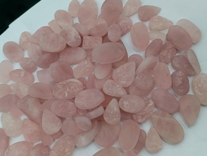 Quartz Rose Naturel Taillé en Ovale, Vente en Gros, Pierre de Quartz Rose en Vrac pour la Fabrication de Bijoux, Pierre Précieuse Polie à Effet de Couleur - Product Image 4