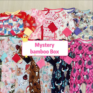 Pakaian Bayi Bambu RTS Infant 95% Bambu 5% Spandex, Piyama Bayi, Setelan Balita, Romper Anak dengan Resleting, Kotak Misteri Bambu - Product Image 1