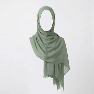 Pañuelo largo para mujer, ligero, elegante, suave, chal para la cabeza, a la moda, cómodo, hiyab, para uso diario, viajes, ropa informal, el mejor - Product Image 1