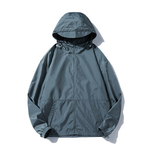 <b>Summer</b> Lightweight Custom Design Long Sleeve <b>Men</b> Windbreaker <b>Jacket</b> Zipper up Sport <b>Jackets</b> - Product Image 1