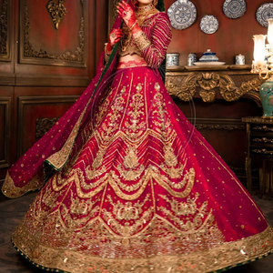 Lehenga de novia de diseñador con bordados, vestido de boda para mujer, ropa de fiesta, nuevo lehenga nupcial - Product Image 3