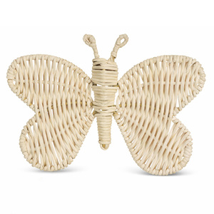 Rattan butterfly child party supplies wall <b>hanging</b> decorations for kids natural fiber ornament - Product Image 1