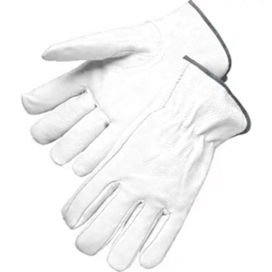 Premium Quality Goat Grain Leather Anti-Cut Waterproof Safety <b>Gloves</b> with Elastic Wristlet for Driver Work and Mechanical Tasks - Product Image 2