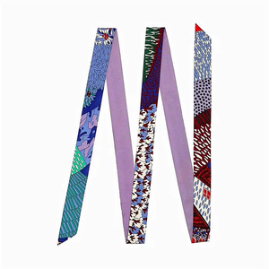 Nouveau Foulard Carré en Soie Tendance pour Femme, Foulard Cheveux, Ruban de Sac Fin à Motif Ceinture - Product Image 5
