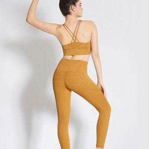 Ensemble de yoga pour femmes de haute qualité, sur mesure, solide, imperméable, 2 pièces, vente en gros, best-seller, service OEM - Product Image 4