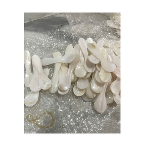 Cuillère artisanale vietnamienne en nacre véritable pour la présentation des plats et les cadeaux de détail - Product Image 1