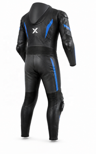 X Aerodynamic Hump One-Piece Leather Motorcycle <b>Suit</b> | Black <b>Red</b> Gray | X Logo | OEM ODM Manufacturer | Premium Design | Racing - Product Image 3