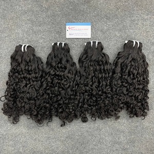 Tendance Actuelle 2026 : Extensions de Cheveux Humains Vietnamiens Bouclés Noirs Naturels, Double Trame, Prêts à Expédier - Product Image 2