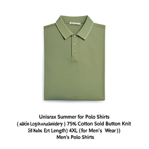 Unisex Summer for <b>Polo</b> <b>Shirts</b> Custom Logo Embroidery 75% Cotton Solid Button Knit Plain Design Short Length <b>4XL</b> for Men's Wear - Product Image 3