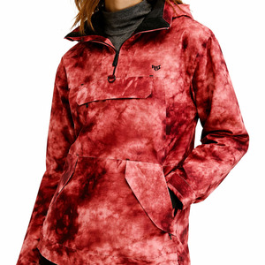 Chaqueta cortavientos con capucha de moda personalizada con efecto tie-dye para mujer, chaqueta cortavientos de peso pesado para exteriores, venta al por mayor, ropa urbana, chaqueta cortavientos para hombre - Product Image 3