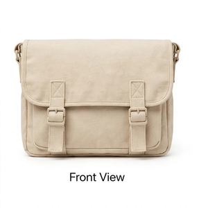 Custom Canvas <b>Laptop</b> Work <b>Bag</b> with Zipper Closure <b>for</b> Professional Daily Use - Product Image 1