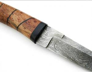 Outil utilitaire lourd en acier damas forgé à la main sur mesure OEM avec manche en bois de burl segmenté - Product Image 2