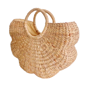 Sacs à main en paille tressée 2026 pour femmes, sac à main en jacinthe d'eau avec poignée en bambou, mini sac fourre-tout - Product Image 1