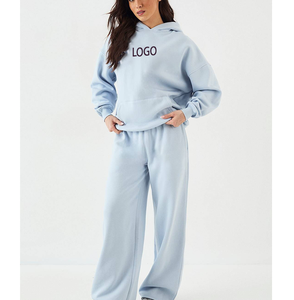 Conjunto Deportivo de 2 Piezas con Capucha y Pantalones Holgados de Felpa Francesa con Estampado DTG Personalizado, Cintura Media, Transpirable, Estilo Urbano Informal - Product Image 4