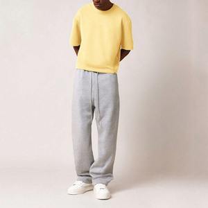 T-shirt en molleton bouclette 100 % coton premium pour homme – Coupe ample et courte, personnalisable avec logo, vierge, vente en gros - Product Image 2