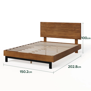 Lit en bois moderne best-seller, meubles de chambre à coucher abordables et élégants pour la maison, la villa, l'hôtel - Product Image 6