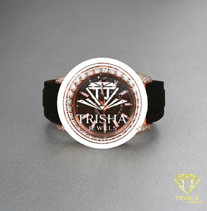 Reloj de Diseño Premium para Hombre, Bisel con Diamantes, Reloj de Pulsera de Cuarzo de Lujo, Colección de Joyería de Acero Inoxidable - Product Image 1