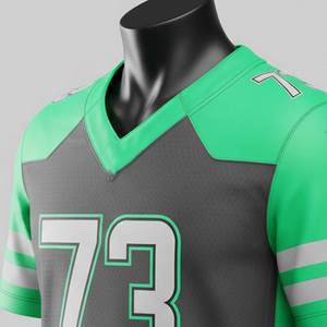 Camiseta de Fútbol Americano Personalizada OEM, Sublimada, Transpirable, de Poliéster, Manga Corta, Unisex, Ropa Deportiva de Equipo con Nombre y Número - Product Image 4