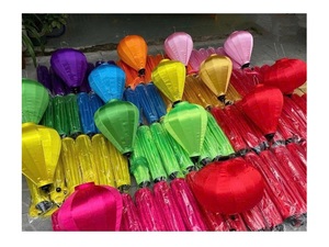 Colorful Silk Fabric <b>Lanterns</b> Traditional Mid-Autumn Festival Hanging Decoration - Product Image 3