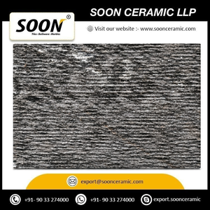 SOON CERAMIC Prix direct usine, grande dalle de calcite noire ciselée, polie, moderne, écologique, modèle 3D VERDURE WAVE 2 - Product Image 5