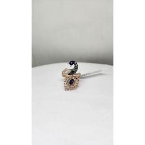 Anillo de Diamantes Naturales de 9K para Mujer, SI HI 0.58ct con Piedra de Color de 0.26ct, Chapado en Rodio, Joyería de Lujo, Peso Neto 6.762g, Diseño Elegante - Product Image 2