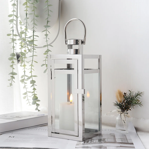 Luxury <b>Silver</b> Metal Candle <b>Lantern</b> Elegant Tabletop Decorative <b>Lantern</b> for Wedding Home Decor Party & Event Decor At Cheap Price - Product Image 3