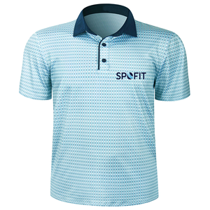 เสื้อกอล์ฟแขนสั้นผู้ชาย SPOFIT ระบายอากาศได้ดี แห้งเร็ว ผ้าถัก พิมพ์ลายดิจิตอลทั่วตัว แบบซับลิเมชั่น - Product Image 2