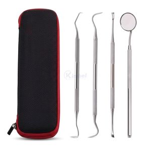 Portable Dental Diagnostic Instrument Set Stainless Steel Oral Examination <b>Mirror</b> Probe In Protective Storage <b>Box</b> - Product Image 6