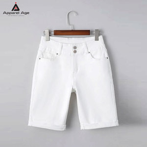 Shorts de mezclilla de talla grande para mujer, shorts de mezclilla de moda para uso en exteriores, ropa deportiva personalizada, shorts tipo bermuda para mujer - Product Image 5