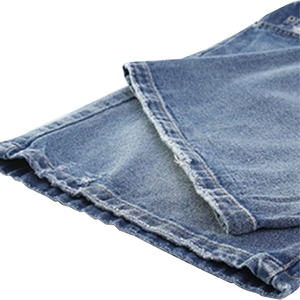 Shorts en jean OEM vintage délavés unisexe coupe ample streetwear avec logo personnalisé et poches cargo – Vente en gros - Product Image 6