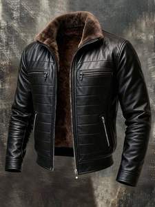 Veste d'hiver pour homme à bas prix, grande taille, style décontracté, en cuir véritable, fabriquée au Pakistan, en vente en ligne - Product Image 6