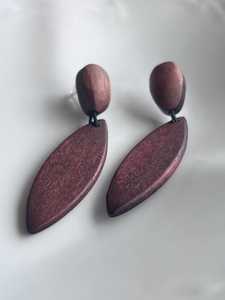 Pendientes de aro tribales de madera natural al por mayor para mujer, con cierre de pin de madera, estilo bohemio, joyería. - Product Image 6