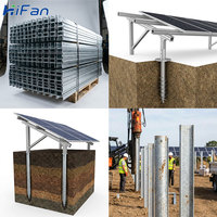 Support de montage solaire pour carport Hengfan OEM personnalisé, structure de montage au sol anodisée, système de panneaux solaires au sol haute résistance
