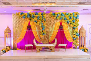 Paneles Metálicos con Corte Láser, Elegantes y Modernos para Eventos de Lujo, Entrada Personalizada, Recepción, Decoración Ligera para Bodas en India - Product Image 5