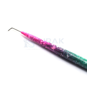Outil professionnel d'isolation pour rehaussement de cils en acier inoxydable avec manche vert et rose pour lifting des cils - Product Image 2