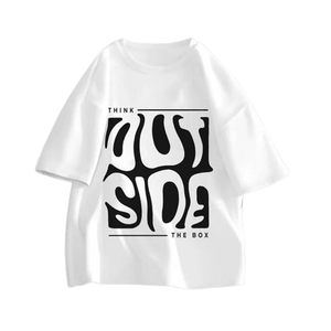T-shirt imprimé surdimensionné à manches courtes pour homme, col rond, en jersey de coton rose, décontracté - Product Image 4