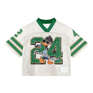 Camiseta de hombre de alta calidad, 100% algodón, con estampado de letras, estilo formal de verano, de corte holgado y cuadrado, de malla, personalizada, de primera calidad, al por mayor - Product Image 1