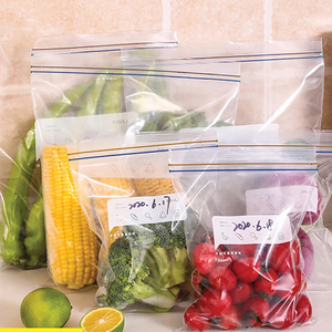 Bolsas Ziplock transparentes para congelador 2024, embalaje duradero a prueba de fugas para alimentos, almacenamiento de utensilios de cocina frescos reutilizables fabricado en Vietnam - Product Image 1