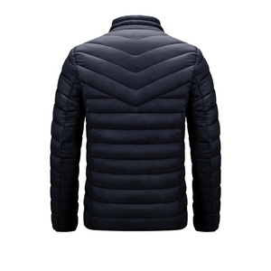 Men's Casual Lightweight Winter <b>Coat</b> Oversize Puffer Jacket Stand Collar Hood Solid Color Polyester Outerwear for Outdoor Warmth - Product Image 6