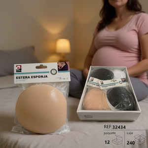 ESTERA ESPONJA Taille L 13*13CM Coussinet d'allaitement rond en éponge haute élasticité pour vêtements de maternité - Product Image 2