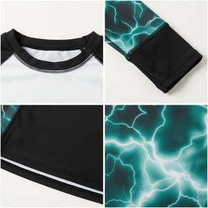 Conjunto de traje de baño de manga larga para mujer con parte inferior de bikini, protección solar UV 50+ - Product Image 5