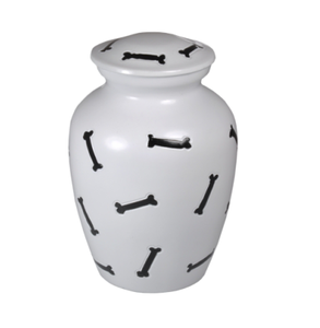 Urna de Cremación de Metal Premium para Mascotas, Perros, Gatos, Conejos, con un Único Diseño de Huesos, Tapa con Rosca Segura, Hermosa y Moderna - Product Image 6