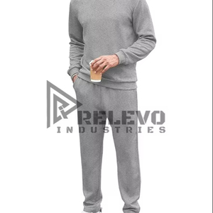 RELEVO INDUSTRIES Survêtement Homme à Capuche Sportif Hiver Décontracté Imprimé Uni 100% Coton Respirant Séchage Rapide Léger 2 Pièces - Product Image 2