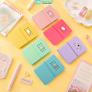 SWORLD Magnetic PU Cover Notepad Mini <b>Notebook</b> With Decorative Dot Design In Multiple Colors For Daily Use And Gifting Pastel - Product Image 1
